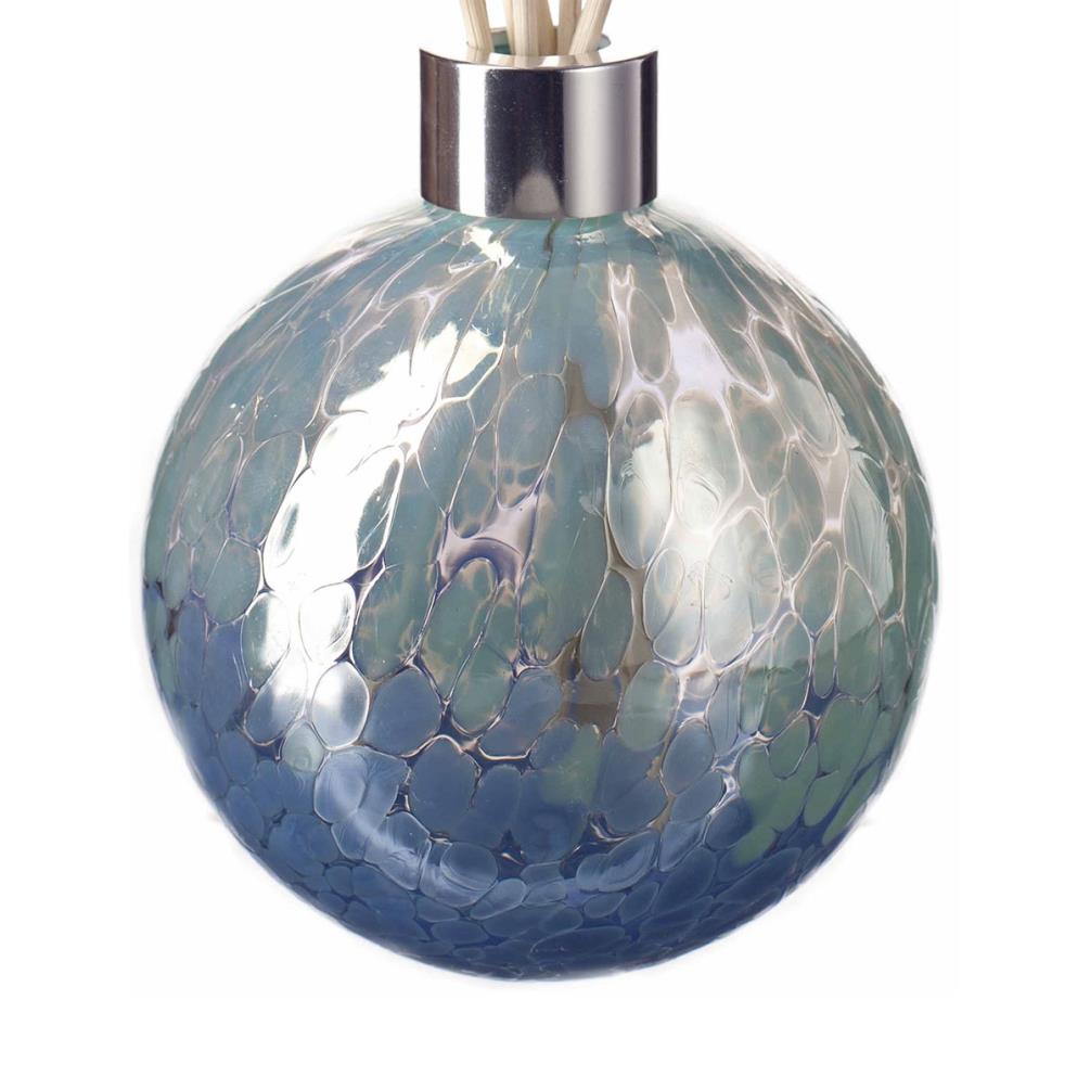 Amelia Art Glass Two Tone Sage & Blue Sphere Reed Diffuser Extra Image 1